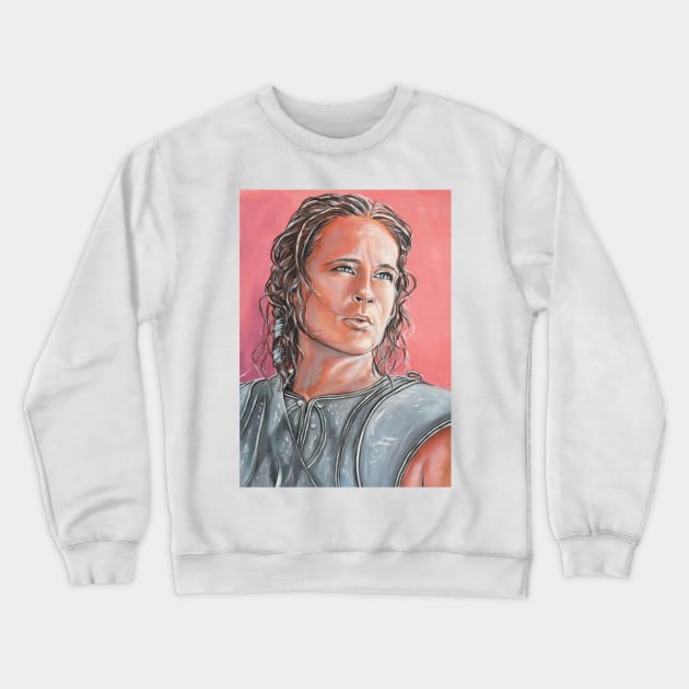 Brad Pitt Crewneck Sweatshirt by Svetlana Pelin